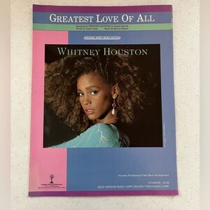 Whitney Houston Greatest Love of All - Vintage Sheet Music